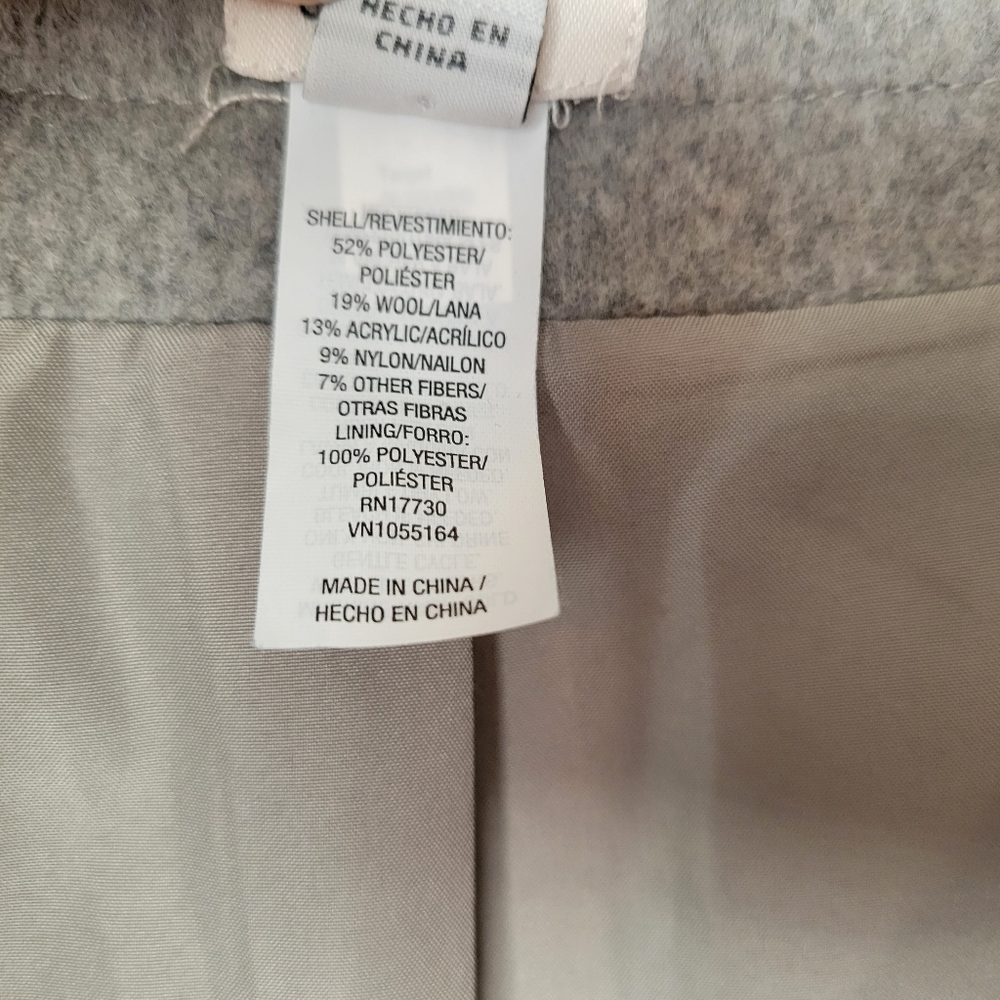 A New Day OSFM Gray Wool Blend Blazer Jacket Open Front - Picture 5 of 8